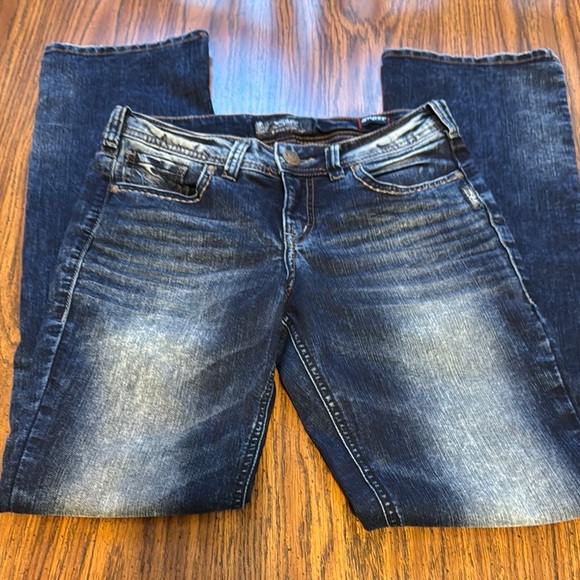 Silver Suki Super Stretch Midi Slim Boot Size W28/L33 - Picture 2 of 6